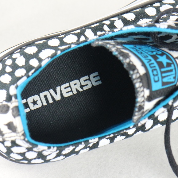 CONVERSE PAIR Chuck Taylor OX White/Black Dots Like New Sz 8 US Wmn - Picture 7 of 8